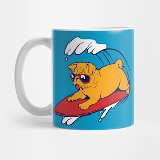 Cool Pug on Boogie Board Mug